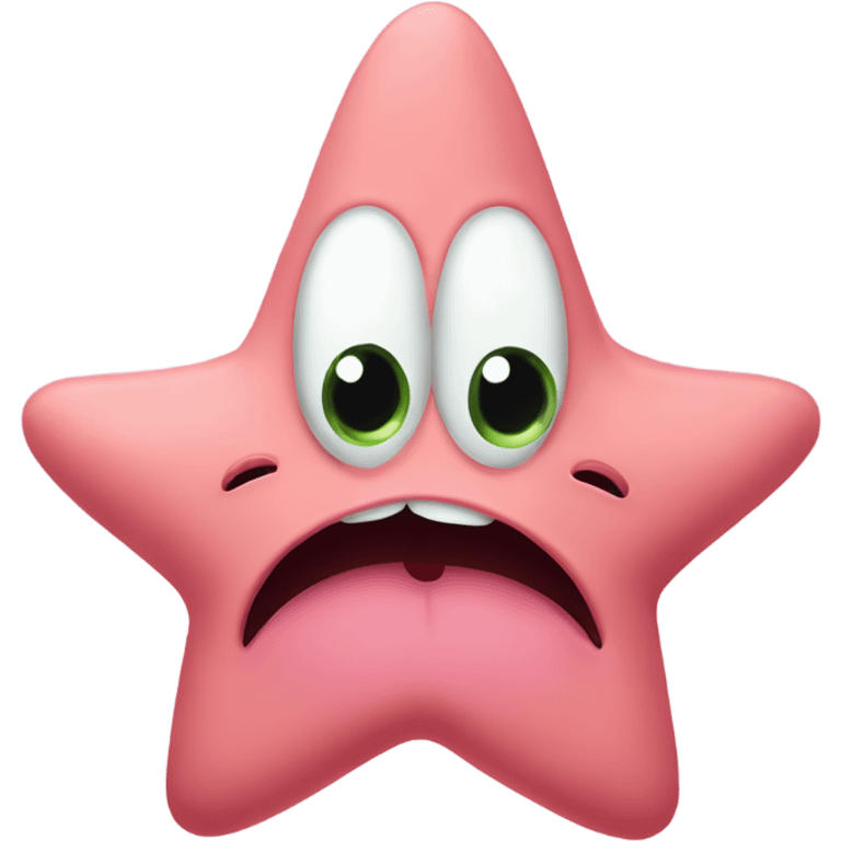 Patrick star with big lips and long lashes emoji