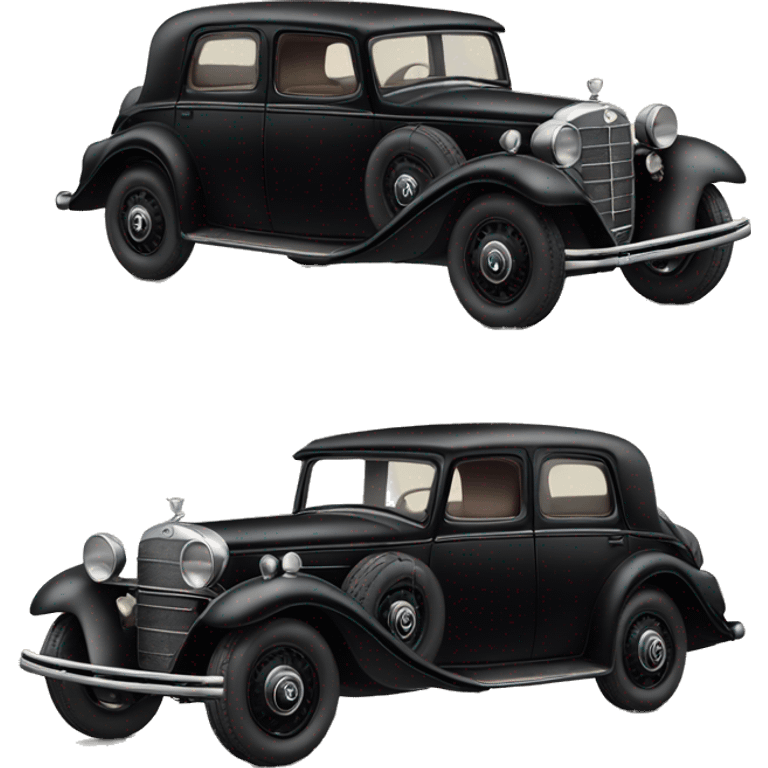 Black Mercedes from 1930s emoji