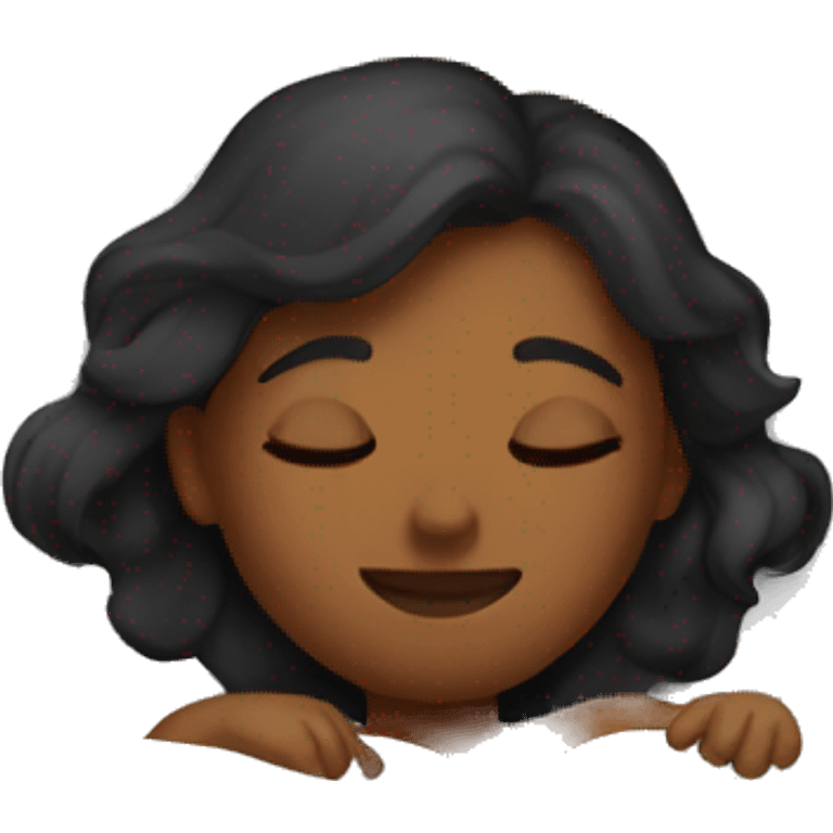 girl in bed sleeping emoji