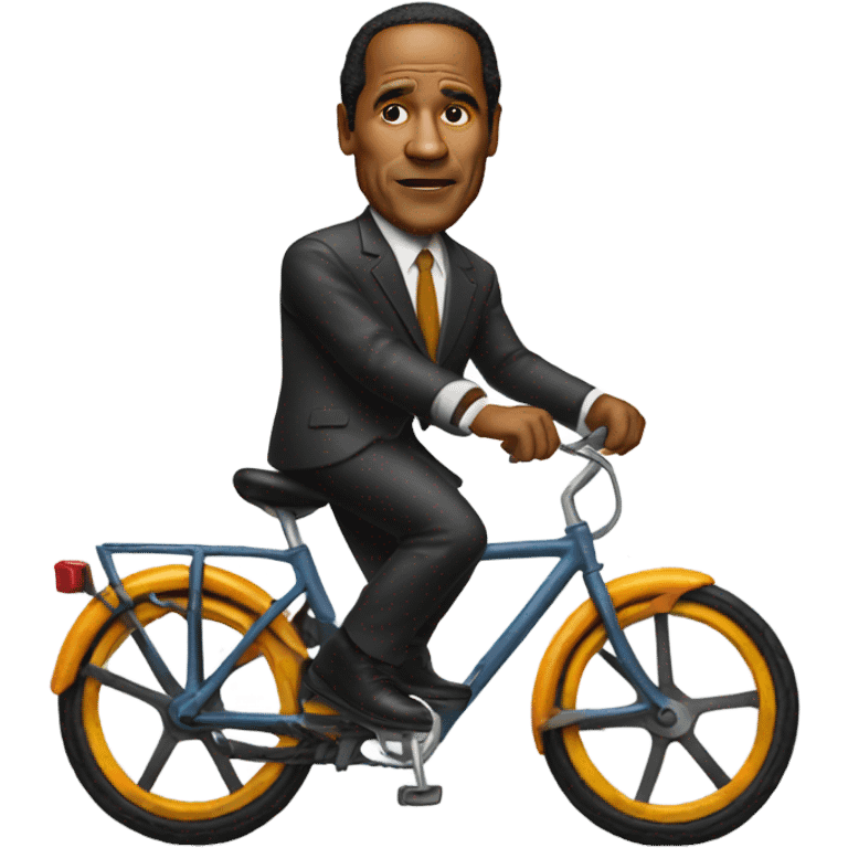 OJ simpson on a bicycle emoji