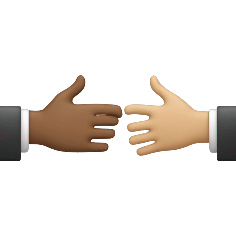 human and ai doing handshake emoji