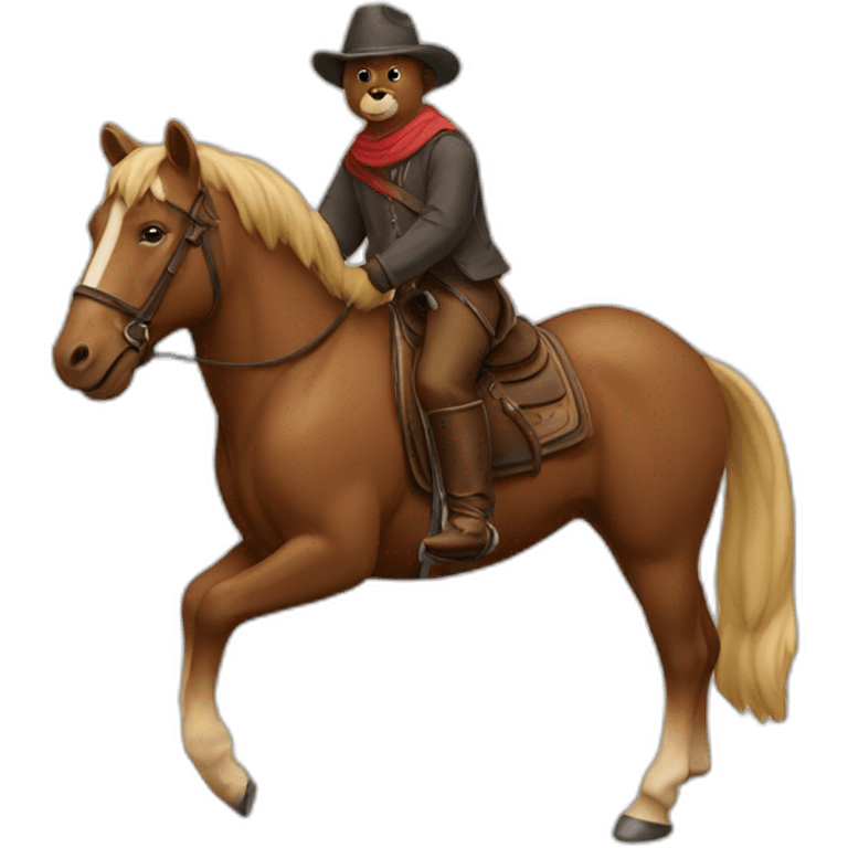 Bear on a horse emoji