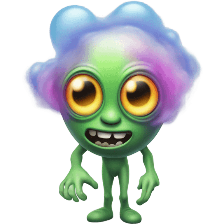 an alien farting  emoji