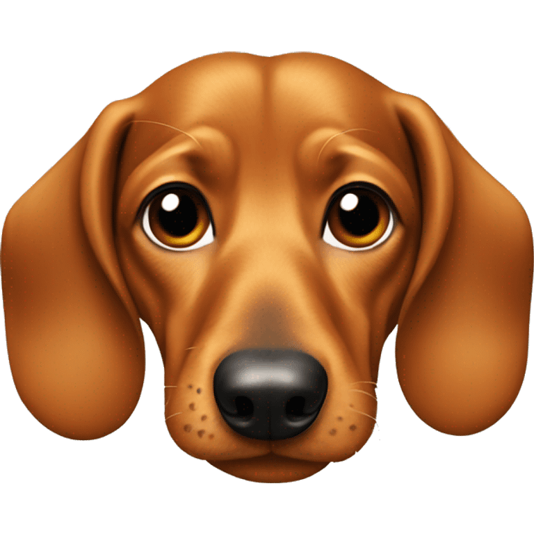 Daschund with moustache emoji