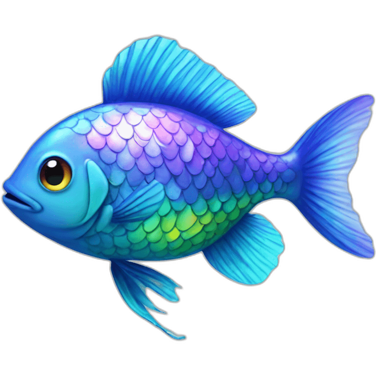 Rainbow Fish Full Body emoji