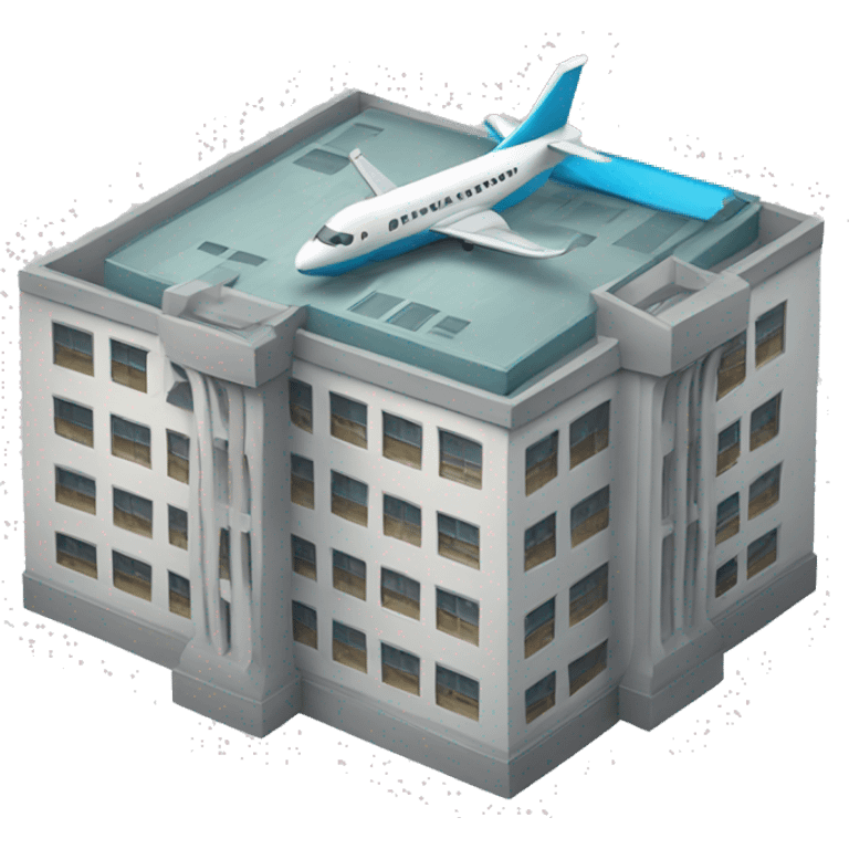 Building with plane inside emoji