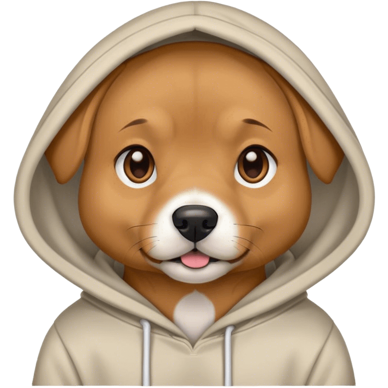 dog wearing a hoodie emoji