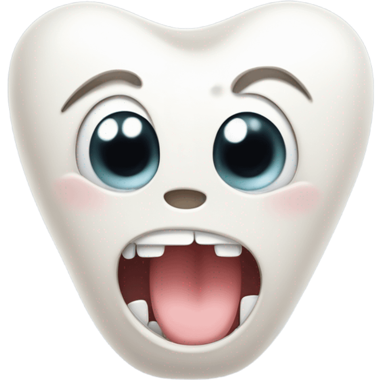 Cute tooth as a cartoon  emoji