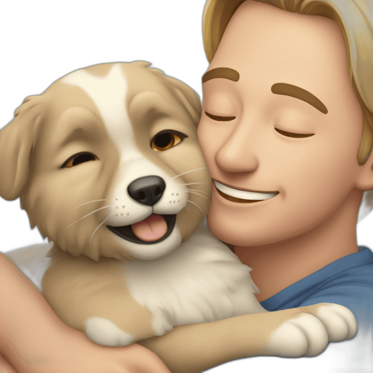 un-chien-et-un-chat-qui-font-un-calin emoji