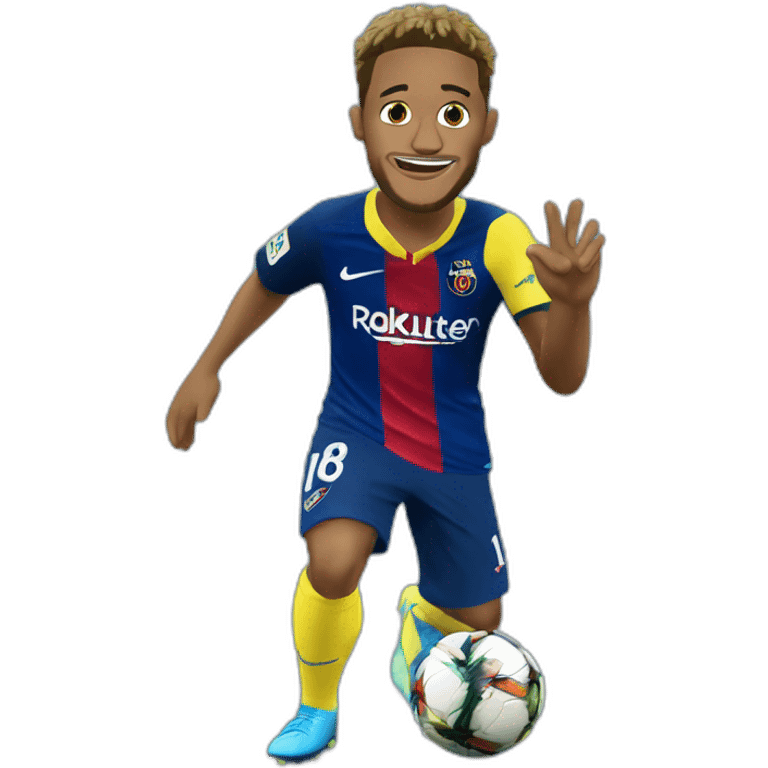 Neymar qui fait Un doigt d'honneur emoji