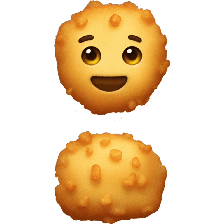 Tater tot with face emoji