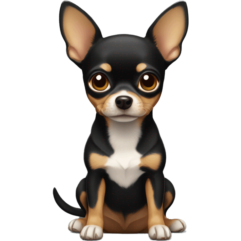 Black ans tan chihuahua  emoji