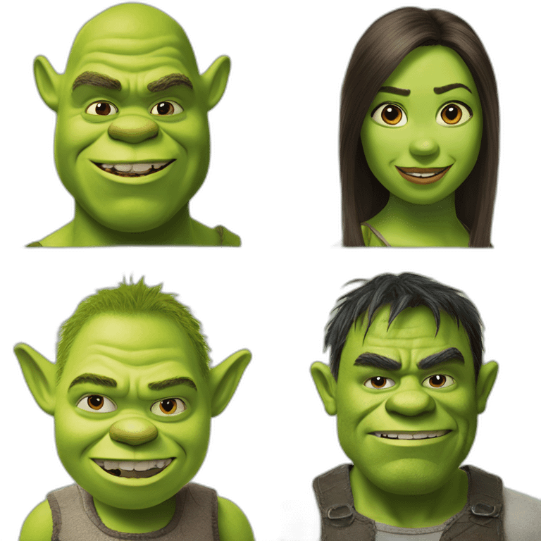 Shrek-Kermit-hulk emoji