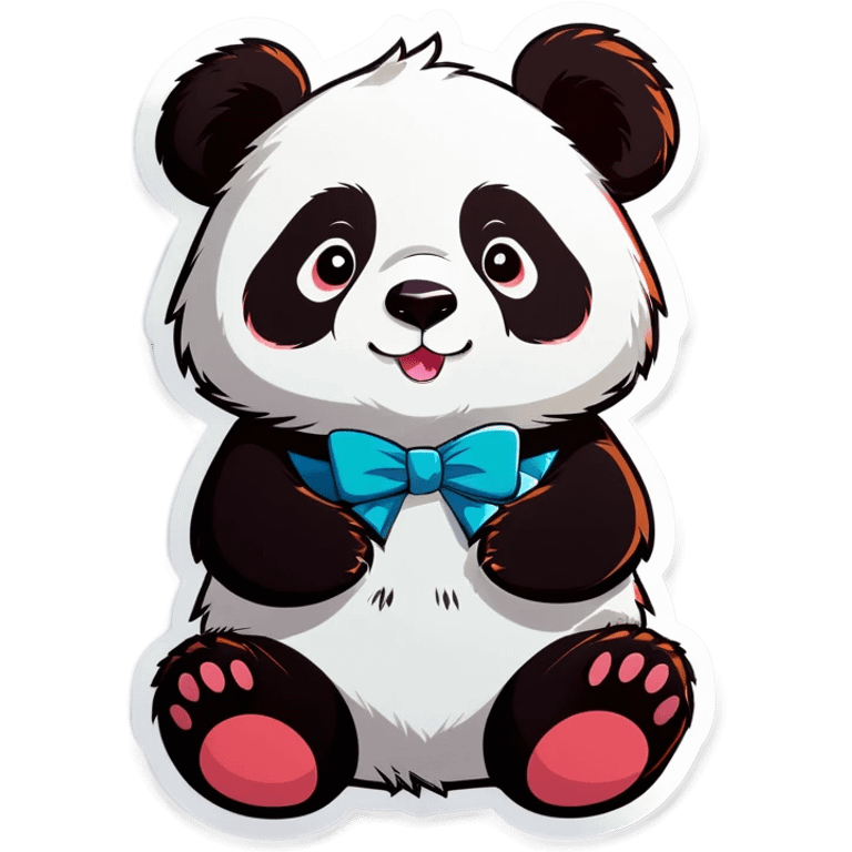 Panda con fiocco emoji