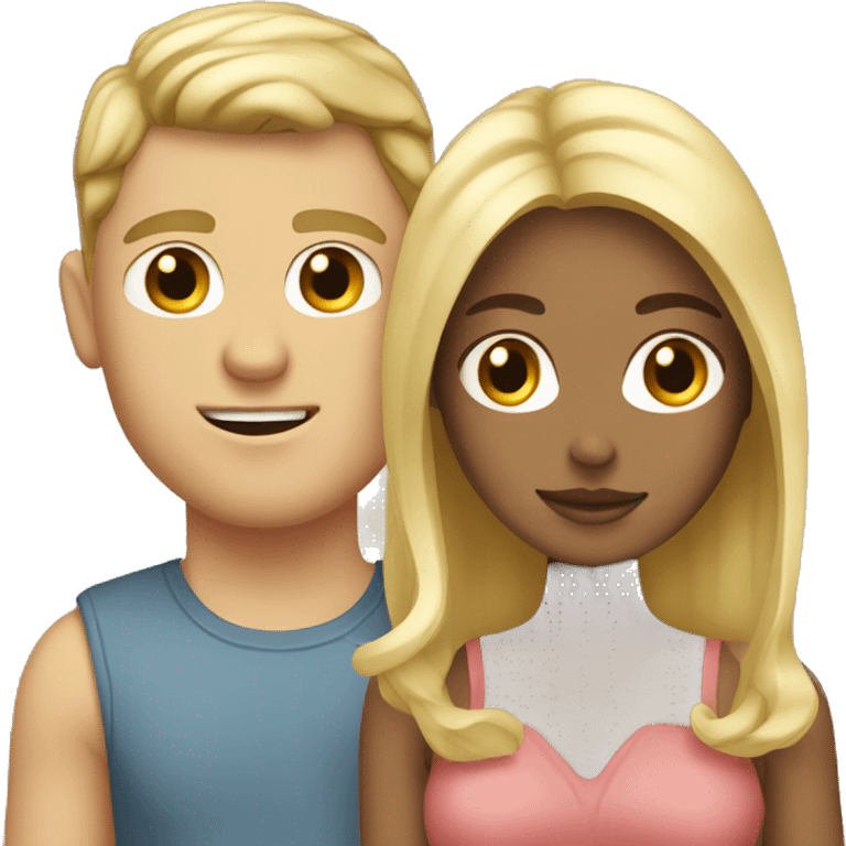 White boyfriend and blonde Mexican girlfriend  emoji