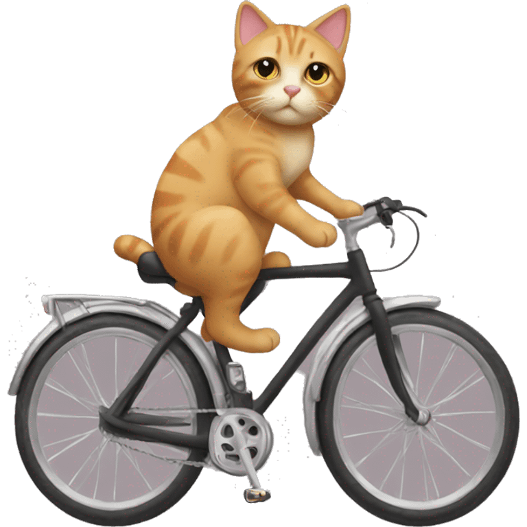 Cat with bike emoji