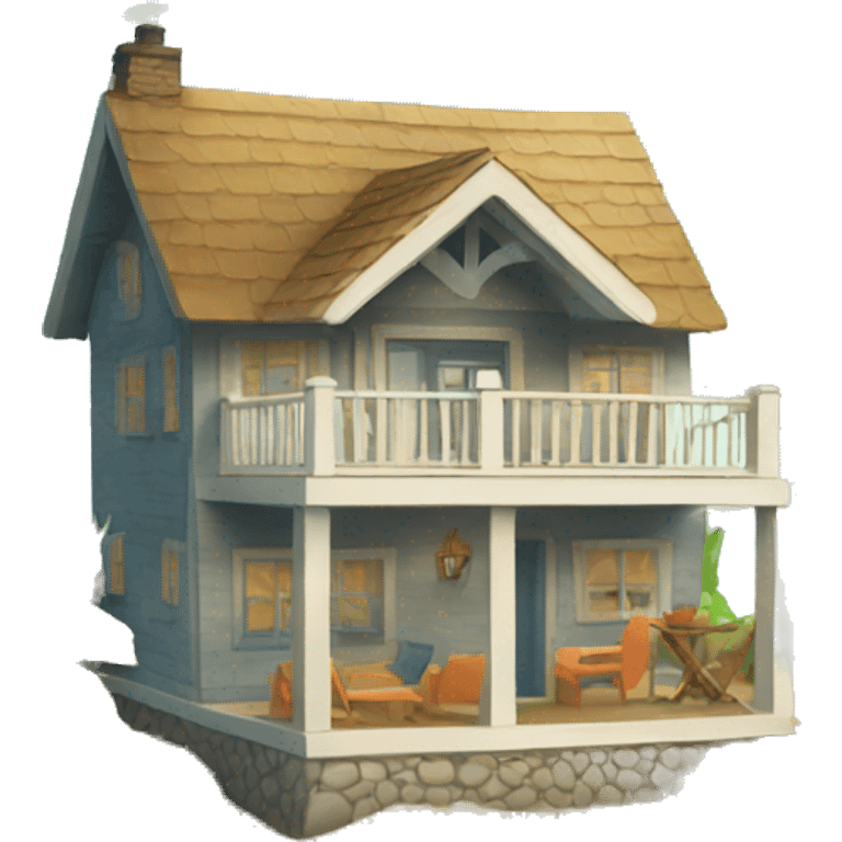 beach cottage emoji