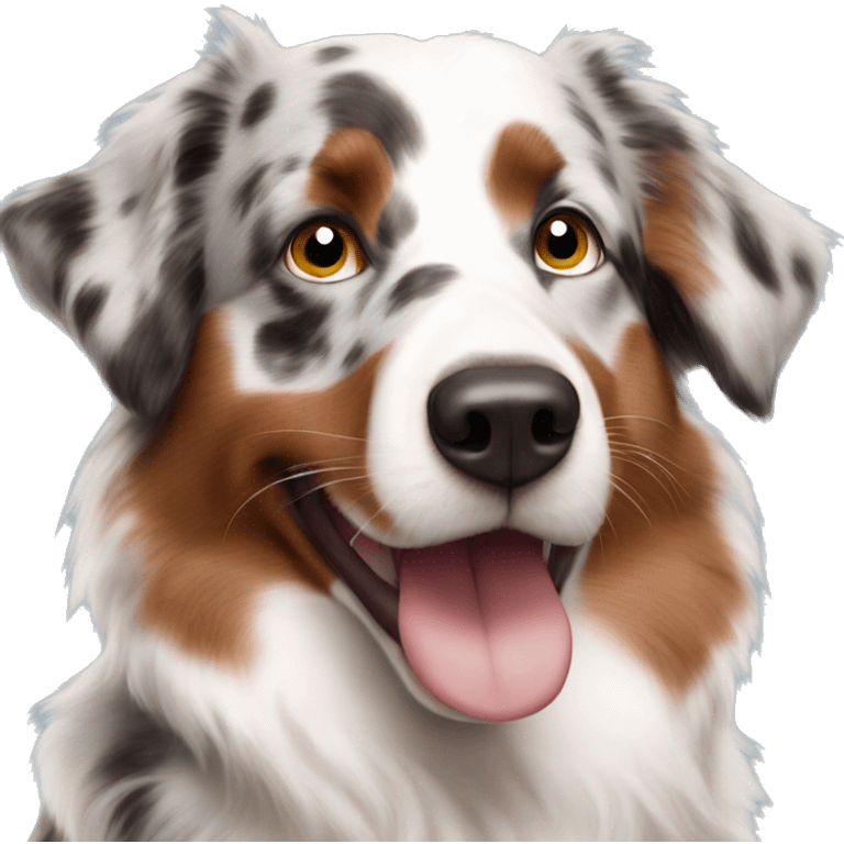 Australian Shepherd Red Merle with blue eyes emoji