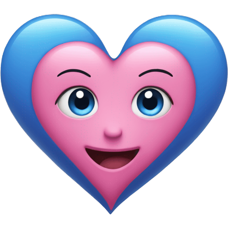 pink and blue heart emoji