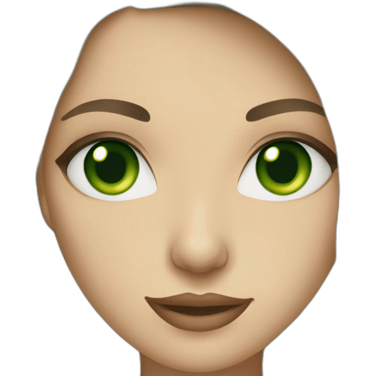 caucasian woman with green eyes emoji