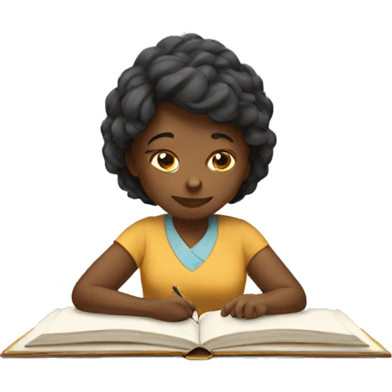 Woman studying emoji