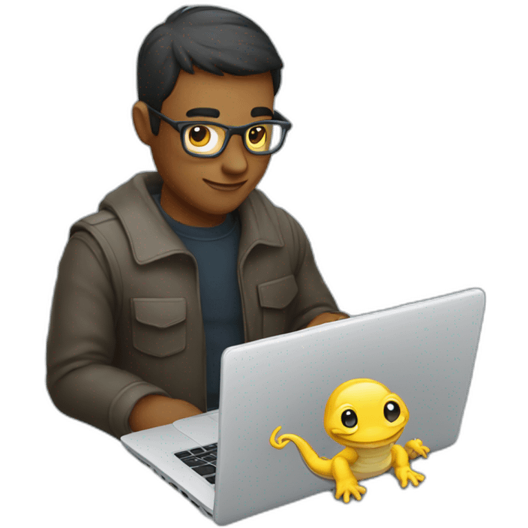 Python Dev holding Laptop emoji