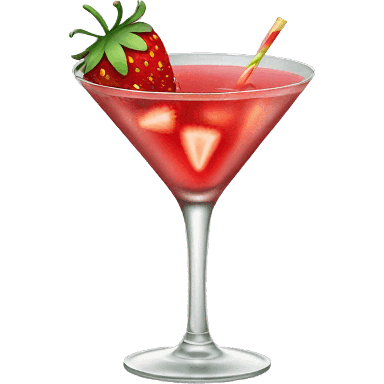 Strawberry martini  emoji