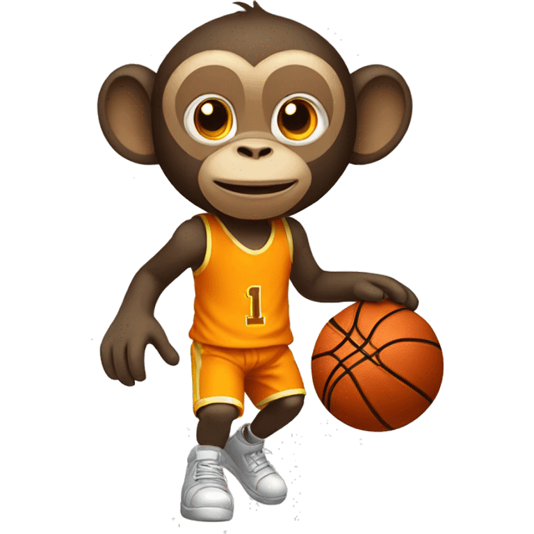 monkey playing basketball emoji