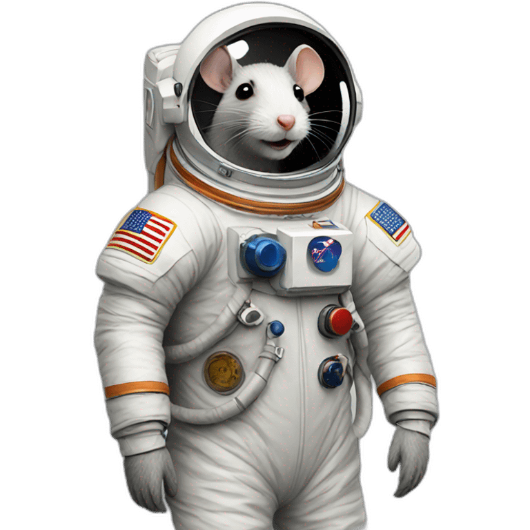 astronaut old rat realistic emoji