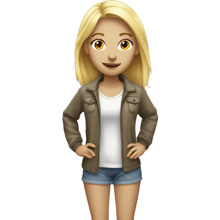 blonde girl standing emoji