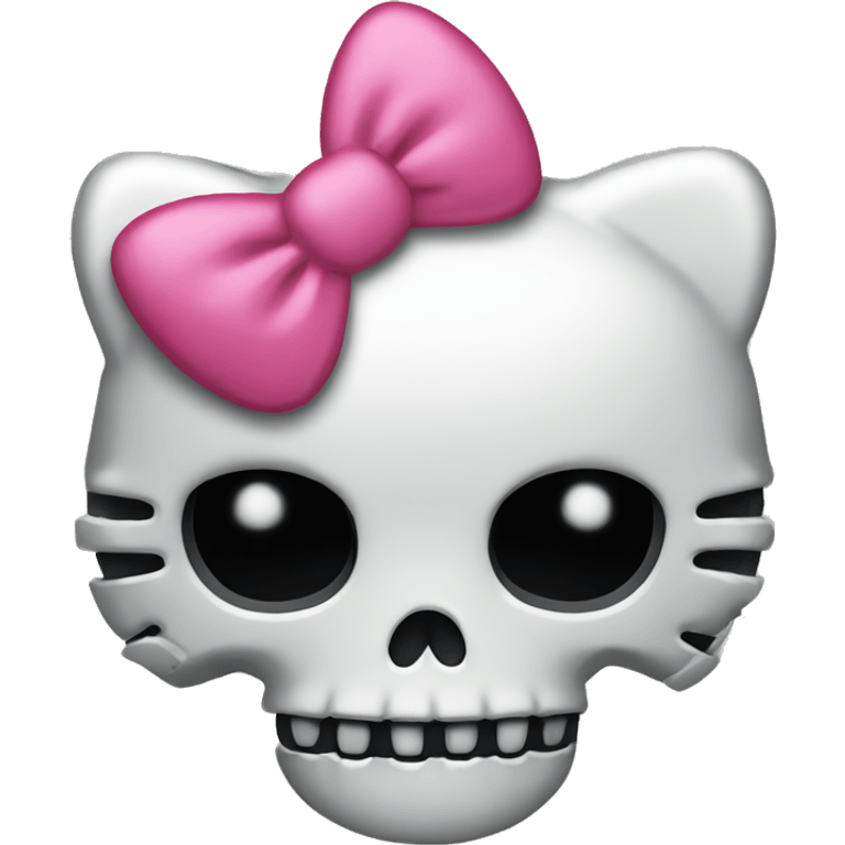 Hello kitty skull emoji