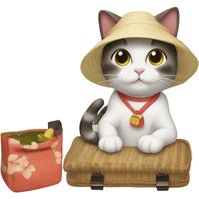 cat on vacation in japan emoji