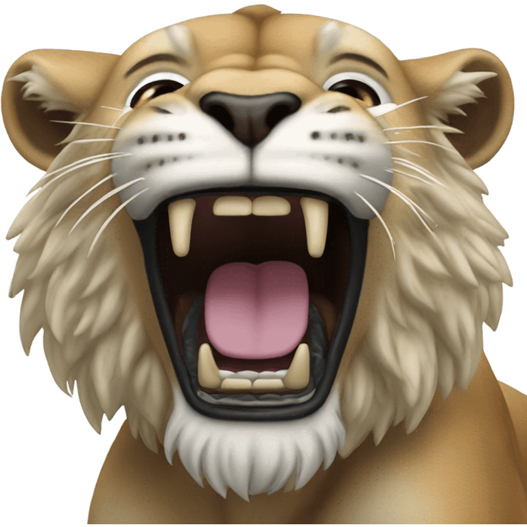 Detroit lion roaring loudly emoji