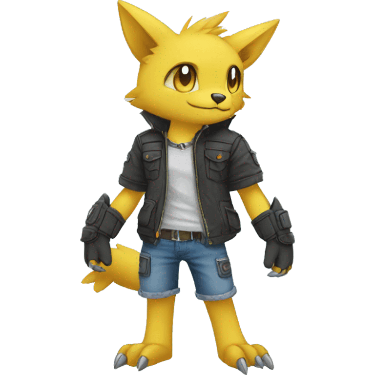 cute cool edgy Digimon-Fakemon-animal full body emoji