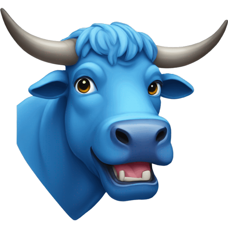 Blue bull emoji