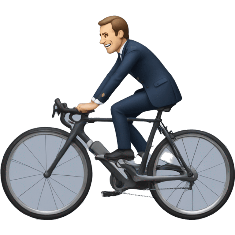 macron sur un velo emoji