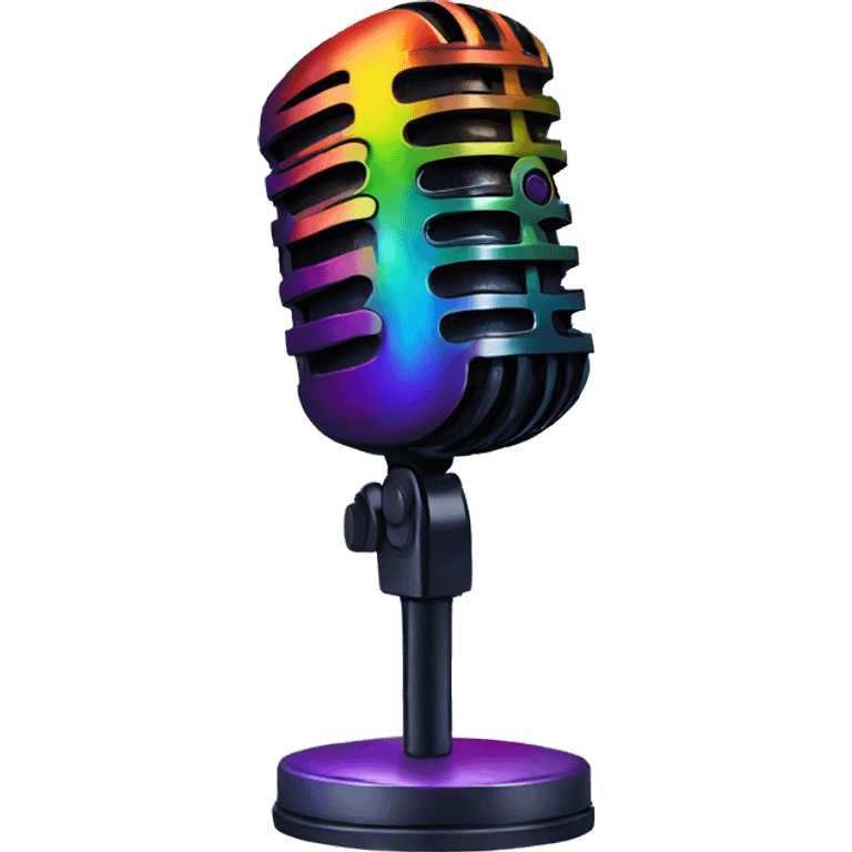 podcast rainbow social change mic emoji