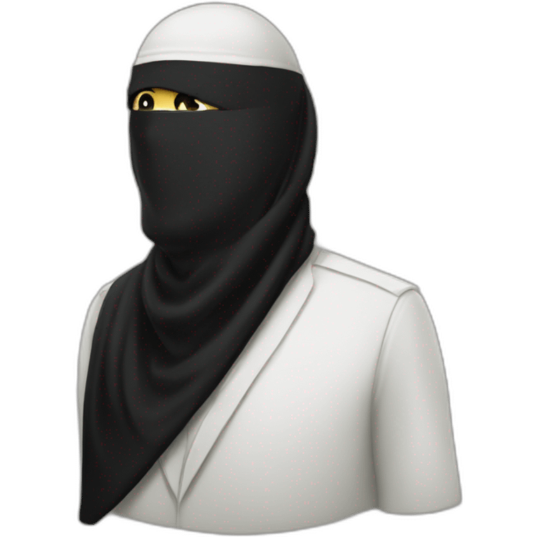 Drapeau noir avec shahada islam emoji