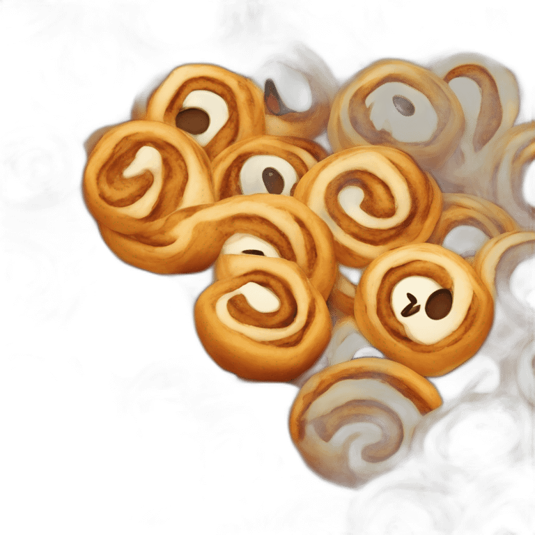 cinnamon bun happy smiley emoji