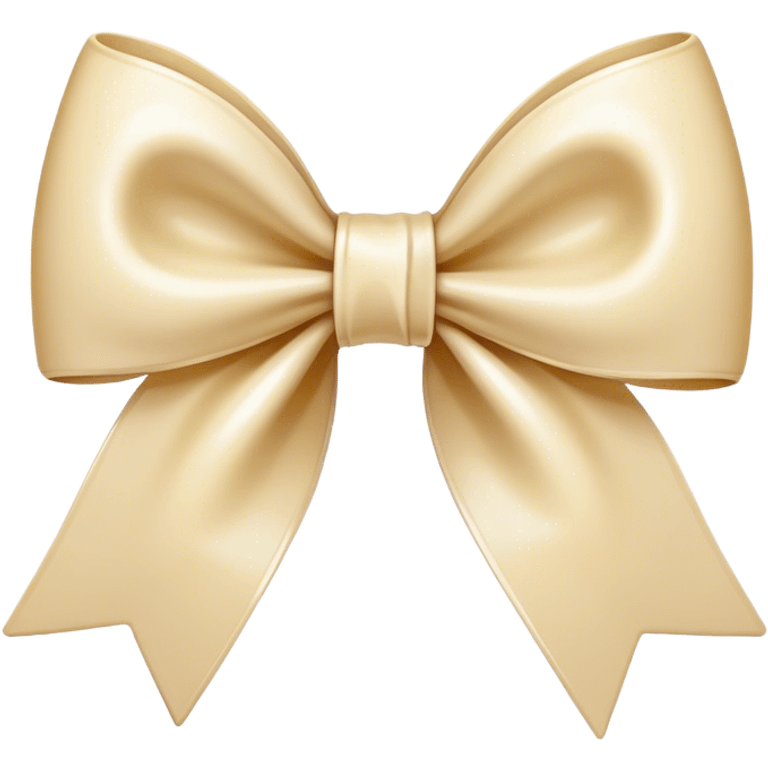 Cream bow emoji