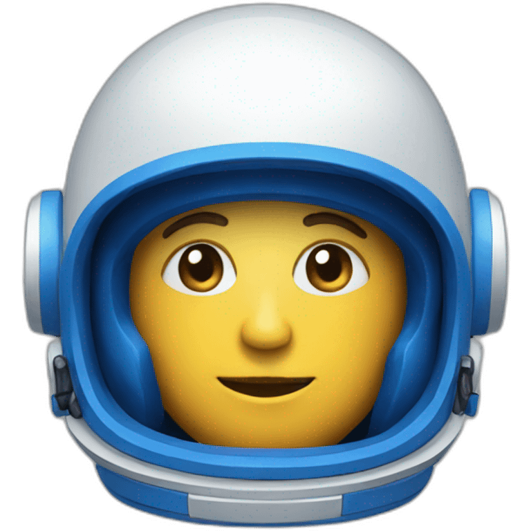 Head spaceman in blue helmet emoji