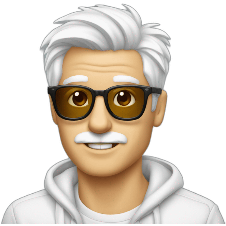 hombre-con-gafas-rojas-con-un-perro-westie emoji