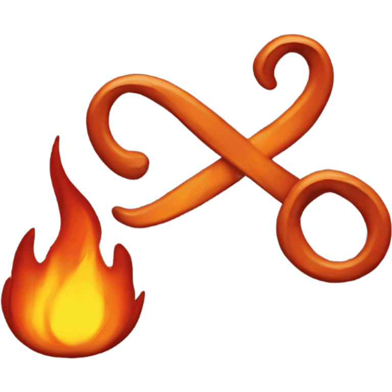 A fire emoji with an infinity sign  emoji