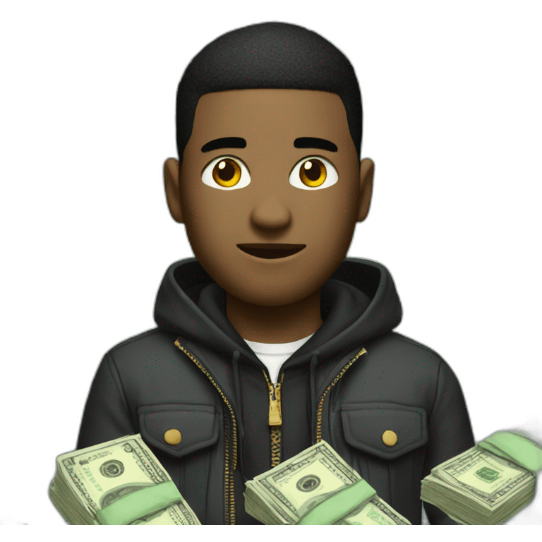 gangsta with a lot of cash emoji