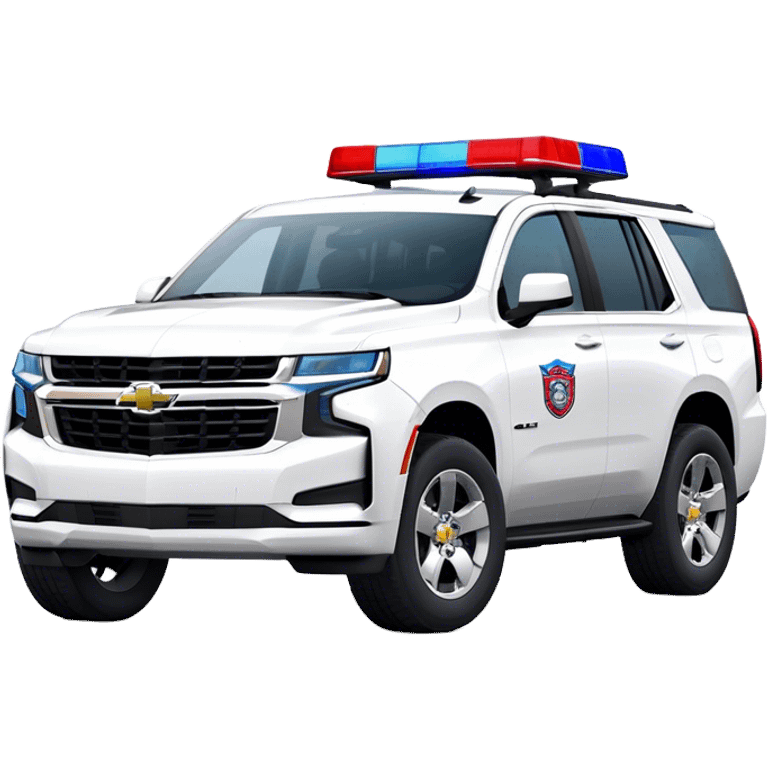 Emergency Response SUV - Chevrolet Tahoe (Model Year: 2021) (Iconic colour: White with red/blue sirens) emoji