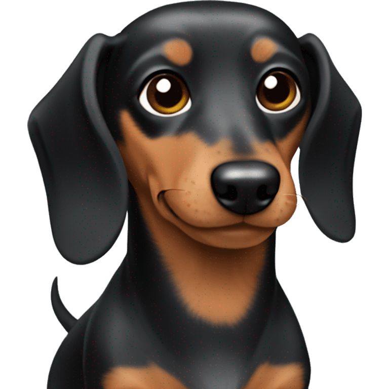 asian, male, black spiky hair dachshund as a pet emoji