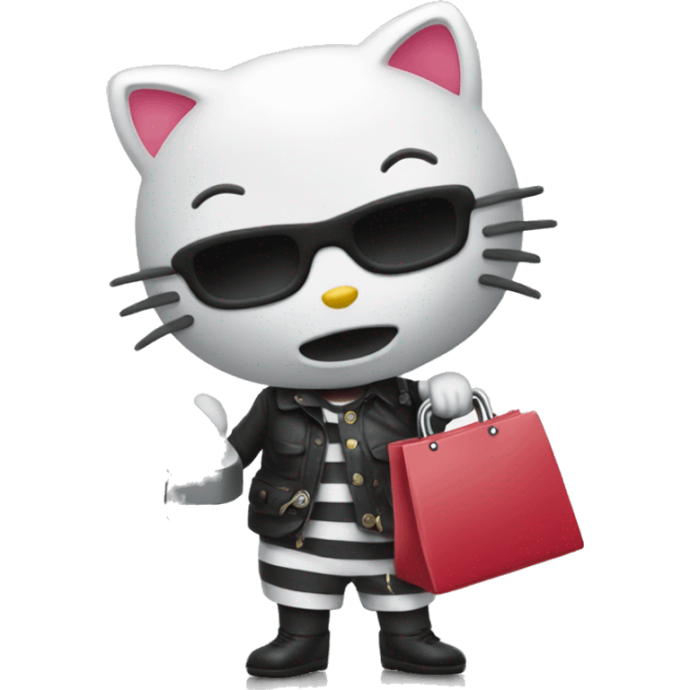 Hello kitty robbing a bank emoji