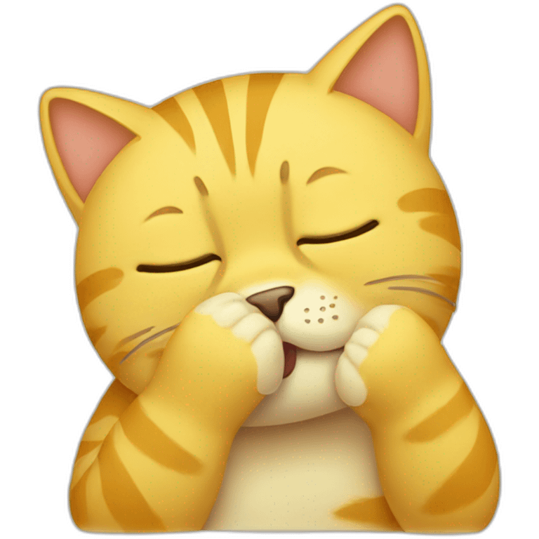 yellow cat facepalm emoji