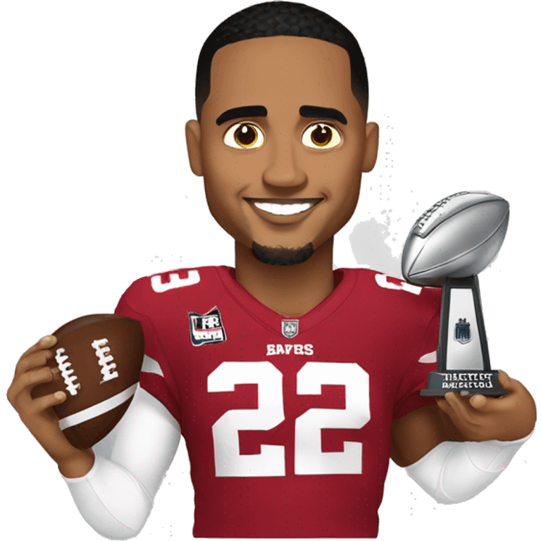 Jalen hurts holding a super bowl trophy emoji