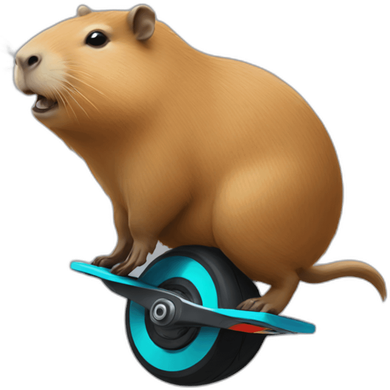 capybara on a onewheel emoji